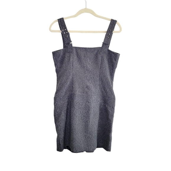 Betty Boop Gray Wool Blend Sleeveless Zip Front Jumper Dress Women's Size M - Picture 3 of 10